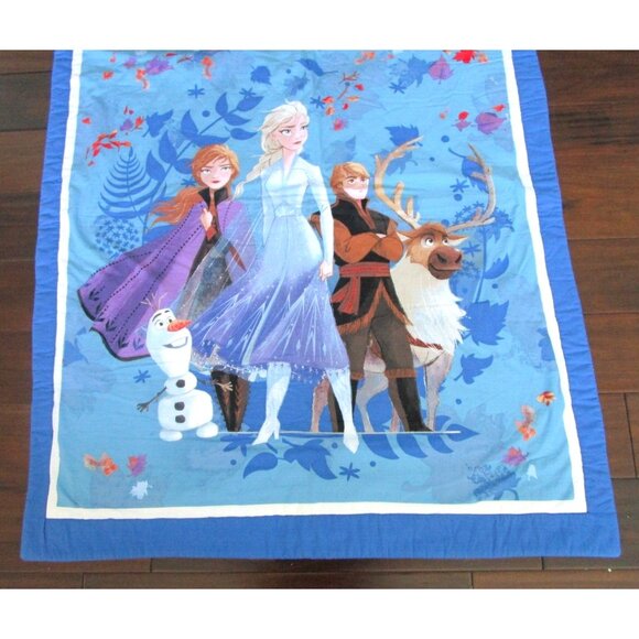 Disney Frozen 2 Forest Spirit Blanket Comforter Reversible -Elsa, Anna, Kristoff - Picture 2 of 14